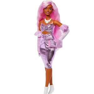 Barbie Deluxe Style Doll in Shimmering Pink Outfit